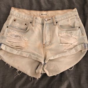 Distressed Denim Shorts